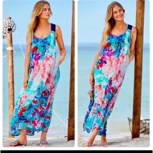 Sundance watercolor maxi EUC